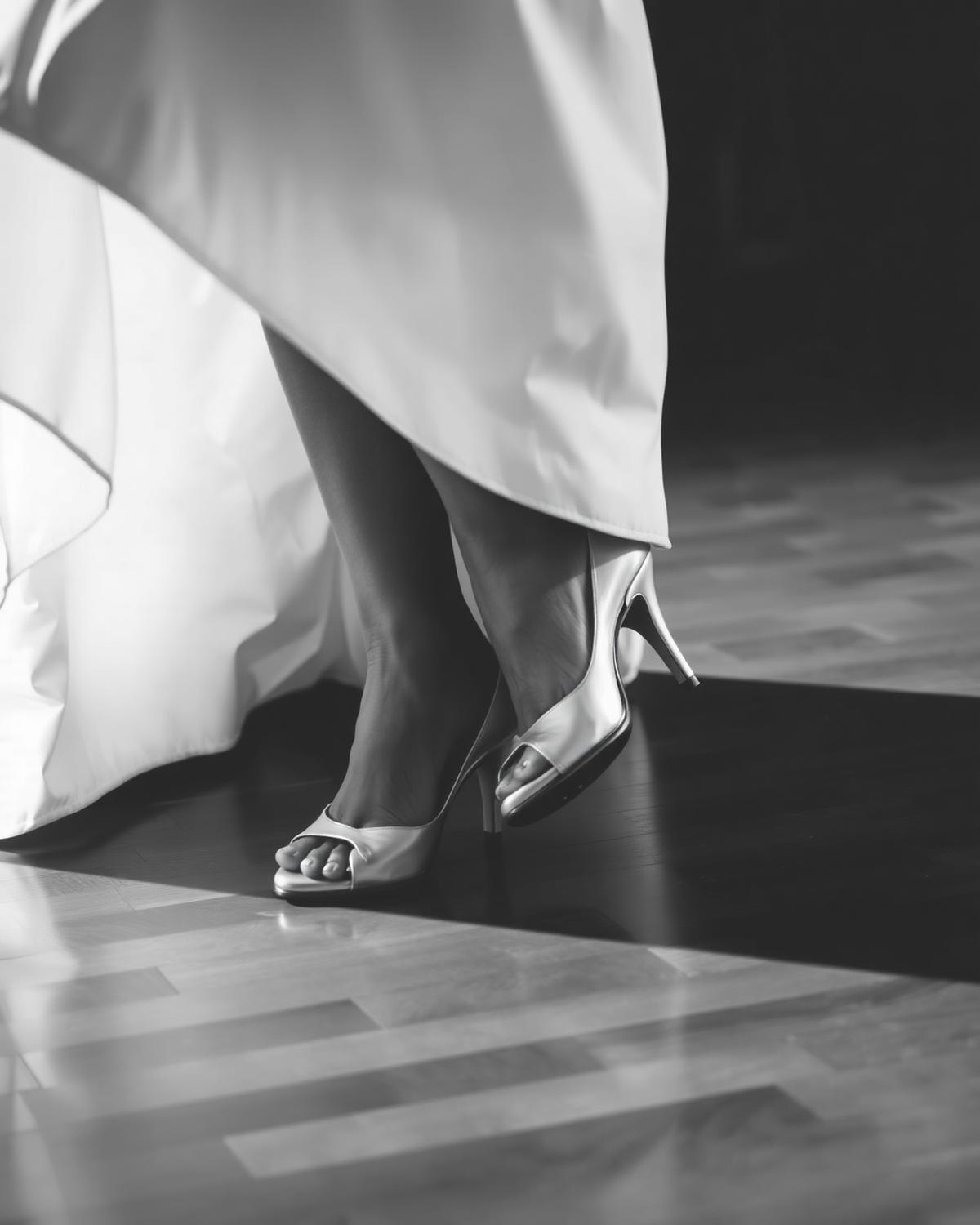 Brautschuhe in Bewegung