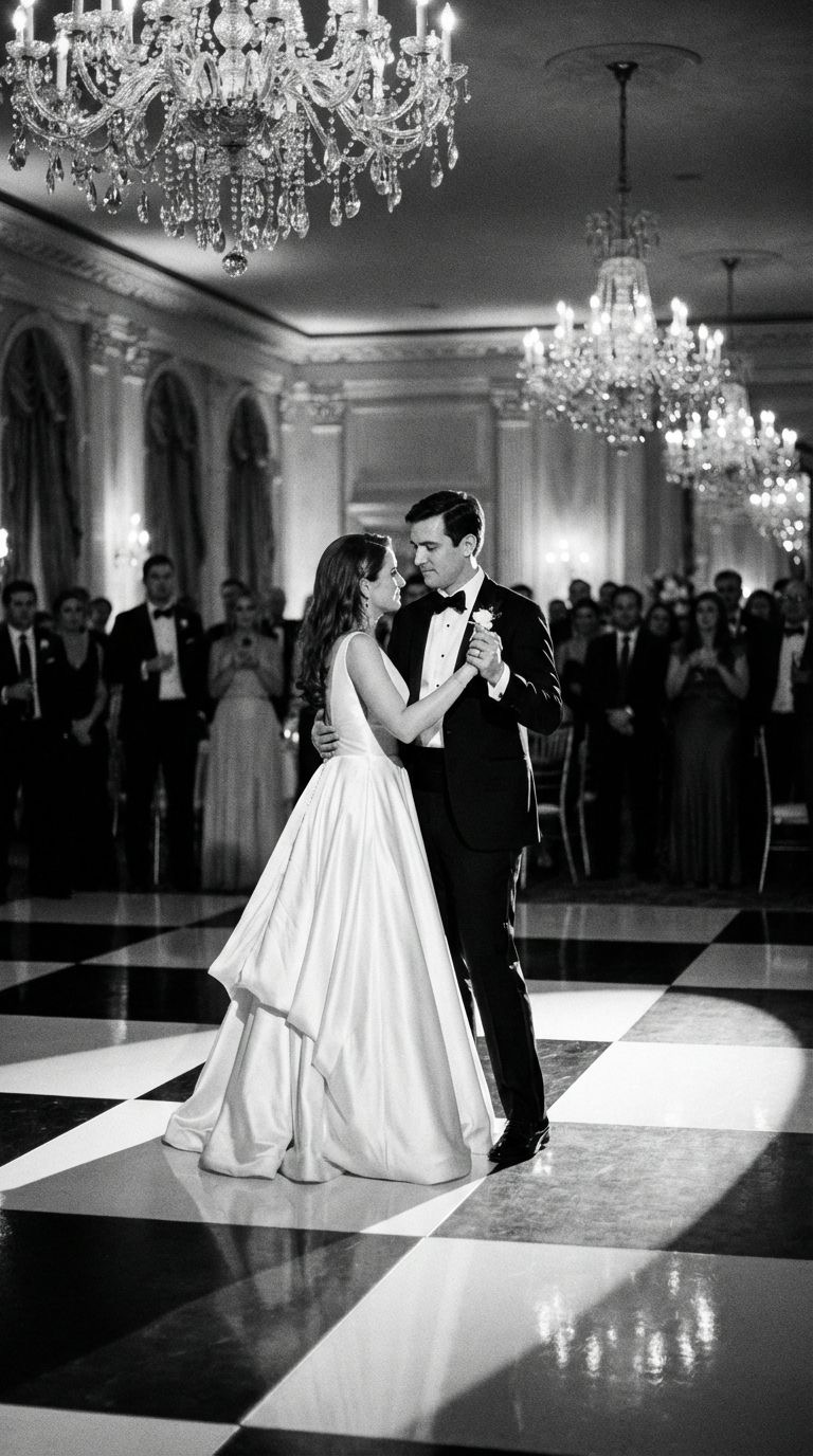 Innige Umarmung beim ersten Tanz